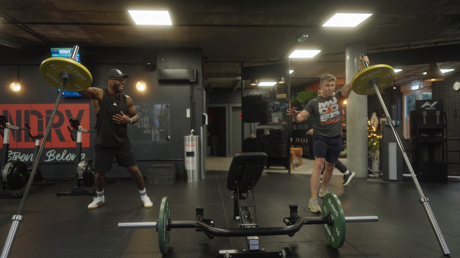 Ben Shepherd and Ugo Monye training